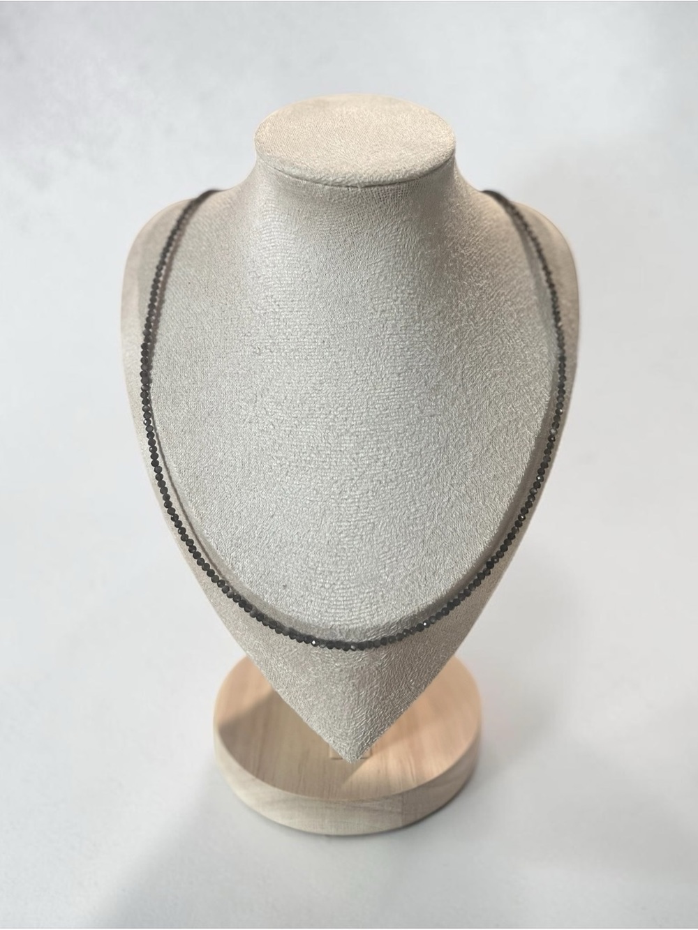 Dainty Smoky Quartz Beaded Necklace